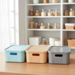 Xmart India Plastic Storage Baskets wardrobe organizer Multipurpose storage and organisers for Kitchen, Clothes,Toys, Office – Durable & Stackable storage box and organiser for Home & Kitchen(3 Pcs) - Image 9