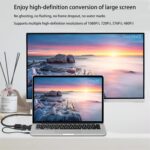 HDMI to VGA Adapter,1080P HDMI Female to VGA Male with Audio Output Cable Converter, Female HDTV Input to Male VGA Output Adapter with 3.5mm Audio Jack for TV,Computer,Projector,Laptop. - Image 8