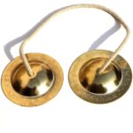 Pure Source India Manjeera For Pooja-Kirtan-Worship- kartal instrument-Hand Cymbals Manjira Pair - Indian Musical Instrument (3.5 INCH) (140 gm- 1 Pair) - Image 8