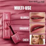Maybelline New York Superstay Teddy Tint, Lip and Cheek Color, Heart Locket | Blurred matte that lasts up to 12H | Transferproof Lip Tint - Image 8