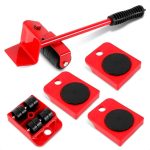 Furniture Lifter/Shifter Tool - 4 Pcs 3.9"x3.15" Slides Kit, Move Roller Tools Max Up for 150KG/331LBS, 360 Degree Rotatable Pads, Easily Redesign and Rearrange (Pack of 1)