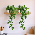 fancymart Pack of 2 Artificial Vine Plants with Small Pot (45 cm) – Natural Touch & Feel Hanging/Falling Greenery for Home & Office Décor