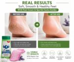 Varenza Moisturising 1 Pair Silicone Gel Socks with Foot Massager Cream for Cracked Heels & Pain Relief Spa Repair Foot Care Socks with Vitamin E & Essential Oils (Blue Foot Cream) - Image 3