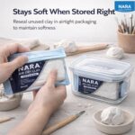 NARA Air-Dry Clay (Hard & Strong) 500g Clay for Arts & Crafts, DIY Projects, No Oven or Kiln Needed, Fast Drying, Perfect for Modelling, Coating, Painting, and Sculpting (White) - Pack of 2 - Image 5