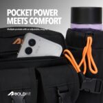 Boldfit Waist Bag for Man Multipurpose Waist Bag for Woman, Travel Fanny Pack with Adjustable Strap, Multiple Compartments, Crossbody Tactical Durable Design for Hiking, Cycling, Gym & Daily Use - Image 3