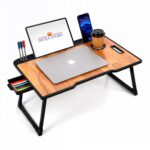 Study Table Bed Table Premium Laptop Table/Foldable and Portable Wooden/Writing Desk for Office/Home/School (Wood Cotted)