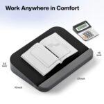 FOVERA Lap Desk Cushion | Fits up to 17” Laptop | High-Density Foam Cushion, Mouse-Friendly Flux Leather Top Surface, Soft Wrist Support, Side Storage Pockets, Removable Cover (Dark Grey) - Image 5