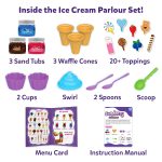 Skillmatics Sandeezy Pretend Play Ice Cream Parlour Set – Sand Playset with Moulds, Tools & Toppings, Sensory Toy for Kids, Non-Toxic, Mess-Free, Creative Indoor Activity Ages 3, 4, 5, 6, 7 | Sensory Toy with Moulds, Tools & Toppings for Kids, Non-Toxic, Indoor Activity, Screen-Free Gift for Ages 3, 4, 5, 6, 7 - Image 4