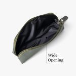 Bellblock Classy Pencil Pouch | Multi-Use Travel Organizer Pouch for Stationery/Cosmetic/Makeup Brushes | Premium Pencil Case for School, Office | Vegan Leather (Dark Green) - Image 4