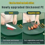 Circle Double-Sided Chopping Board Antibacterial Chopping Block Thickened Kitchenware Safe Durable 360°Rotatable Round Cutting Serving Chopping Board with Rotatable Handle - Image 6