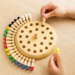 Toy Imagine Wooden Color Memory Chess Game for Kids Age 3+ | Wooden Memory Match Stick Chess Board Game | Brain Puzzle Toy for Boys, Girls & Adults | Montessori Learning & Family Game