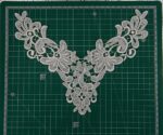 White,Vintage Dyeable Hand Crafted Embroidered Rayon Neck Lace Patch | material for Lace Jewelry,Scrap Book,Suits,Shirts,Dresses Qty 1 piece ,Used As Trims,Borders,Designer Embroidery Patch,Applique,Sewing Supplies,DIY Art & Craft .