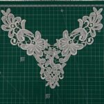 White,Vintage Dyeable Hand Crafted Embroidered Rayon Neck Lace Patch | material for Lace Jewelry,Scrap Book,Suits,Shirts,Dresses Qty 1 piece ,Used As Trims,Borders,Designer Embroidery Patch,Applique,Sewing Supplies,DIY Art & Craft .