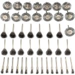 DIY Crafts 6 Pcs,Buffing Wheel Brush Set, Wire Brush Set 1/8" Pen Wire Brushes Steel Wheel Steel Cleaning End Brushes Pen Wire Brush Rust Paint Removal Bits Polishing Rotary Tools (6, Metal Wire) - Image 3