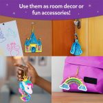 Skillmatics Shake-its – Unicorns & Princesses, Glitter Craft Kit for Kids | DIY Arts & Crafts with Keychains, Mess-Free Activity, Travel Toy, Birthday Gift for Girls & Boys Ages 4, 5, 6, 7, 8, 9 - Image 5