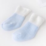 MumsLap Baby Socks for Boys and Girls | Cotton Blend Ankle Length Winter Socks for Newborns Infants Toddlers | Soft Breathable Terry Socks with Sweat Absorption, 5 Pairs (White, Blue, 0 to 12 Months) - Image 9