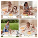 Haus & Kinder Baby Mats for Floor, Play Mat for Babies 0 to 12 Months, Baby Play Mat for 0 to 2 Years, Soft Crawling & Tummy Time Play Mat | Floral Garden - Image 6