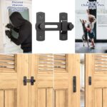 Stainless Steel Flip Latch Door Lock, Black | Sliding Barn Door Lock, Safety Gate Latch, For Garden, Bathroom, Garage, Coop, Closet, Cabinet & Window - Image 5
