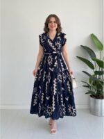 Modestouze Attires Dress for Women Western Maxi Style, Indo Western Dresses, One Piece Long Gown, A Line Flared Pattern, Ethnic Look Outfit for Women - Image 2