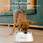 No Splash Dog Water Bowl with Floating Disk, 1.5L Slow Drinking Feeder, Anti-Overflow Anti-Choking No Spill Pet Water Bowl For Dog Cat Puppy Kitten (White) - Image 3