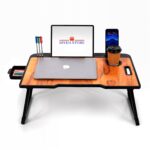 Study Table Bed Table Premium Laptop Table/Foldable and Portable Wooden/Writing Desk for Office/Home/School (Wood Cotted) - Image 6