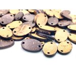 Coconut Shell Buttons 2 Hole Sewing Buttons for Fashion/Replacement/Decorative/Costume's/Jackets/Kurtis and Also Used DIY Art and Craft item (715-Coconut Shell Oval Shape 24pcs)