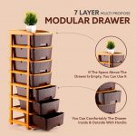 7XL Plastic Modular Drawer System for Home, Office, Hospital, Parlor, School, Doctors, Home and Kids, Product Dimension When Asembeled (30Cmx37Cmx105Cm) (Chocolate Brown, 7XL) - Image 4