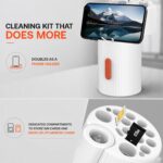 BonKaso 33-in-1 Cleaning Kit for Laptop, Keyboard, Earbuds & Camera, Magnetic Rotating Multipurpose Device Cleaner (Liquid NOT Included) with Brush & Dust Remover – White - Image 9
