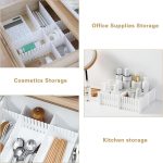 20 Pcs Adjustable Strips Interlocking Self Assembly Plastic Drawer Divider Storage Organizer - Grid Closet Partition Strips for Home, Office, Wardrobe, Cabinet (Multicolour) - Image 6