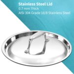 Hawkins 2 Litre Triply Stainless Steel Pro Handi | Induction & Gas Compatible | No Burning | Even Heating | with Stainless Steel Lid | Silver (PSH20S) - Image 9