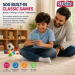 Storio G5 Handheld Game Console for Kids | Retro Gaming Device with 3.0 Inch HD Screen | 500 Built-in Classic Games | AV Output | Portable Video Game Player for Boys & Girls | Multicolour - Image 2