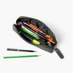 Bellblock Classy Pencil Pouch | Multi-Use Travel Organizer Pouch for Stationery/Cosmetic/Makeup Brushes | Premium Pencil Case for School, Office | Vegan Leather (Dark Green) - Image 5
