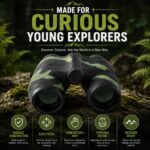 Monex Stationary Kids Camouflage Binoculars 4X Magnification for Boys & Girls | Outdoor Adventure Explorer Toy | Bird Watching, Camping, Hiking & Nature Exploration Educational Gift for Children - Image 9