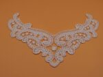 White,Vintage Dyeable Hand Crafted Embroidered Rayon Neck Lace Patch | material for Lace Jewelry,Scrap Book,Suits,Shirts,Dresses Qty 1 piece ,Used As Trims,Borders,Designer Embroidery Patch,Applique,Sewing Supplies,DIY Art & Craft .