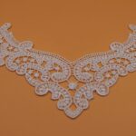 White,Vintage Dyeable Hand Crafted Embroidered Rayon Neck Lace Patch | material for Lace Jewelry,Scrap Book,Suits,Shirts,Dresses Qty 1 piece ,Used As Trims,Borders,Designer Embroidery Patch,Applique,Sewing Supplies,DIY Art & Craft .