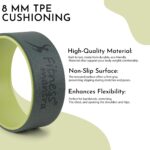 Fitness Mantra® Yoga Wheel For Men & Women| Backbends, Stretching, Exercise| Exercise Roller| Yoga Equipment| Army + Lemon| - Image 3