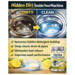 Washing Machine Cleaner Tablets (16 Tablets) | Drum & Pipe Deep Cleaner |Removes Odour, Limescale & Residue | For Front Load & Top Load Fully Automatic Washing Machines | Lemon Scent (Lemon) - Image 7