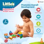 Little's Geometric Shape Sorter | 25 Pieces with 5 Shapes & Colors | Enhances Sensory Development - Image 3