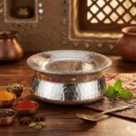GS Aluminium Biryani Handi Pot with Lid | Hammered Dhari Patiya Finish Tope Patila Vessel | Multipurpose Cooking & Serving Utensil for Kitchen, Size 11, 19 cm, 1300 ML. - Image 2