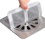 ASHA R Home Sink Drain Strainer Mesh Stickers - 10 Pack | Disposable Self-Adhesive Hair Catcher for Bathroom & Kitchen | Clog Preventer | Sink Filter for Wash Basin, Shower & Drain Cover