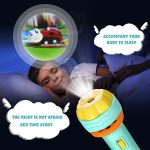 Graphene Bedtime Fun Kids Slide Projector Torch, Premium ABS Materials, Easy-to-Use Interchangeable Slides, Versatile Flashlight for Nighttime Safety, The Perfect Sleep Companion for Children - Image 4