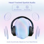 boAt Nirvana Eutopia Bluetooth Headphones with Head Tracking Function, Spatial Audio,20 HRS Playtime, ENx™ Tech, ASAP™ Charge, Hearables App(Android & iOS Compatible)(Primia Black) - Image 3