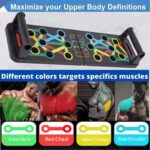 15 in 1 Push Up Board Foldable for Men & Women | Multi-Function Push Up Handles Board for Chest, Shoulder, Back & Triceps Workout | Portable Home Gym Exercise Equipment with Anti-Slip Handles - Image 3
