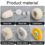 Do It Your Self DIY Crafts Wool Felt Cotton Abrasive Buffing Wheel Kit,Rotary Tool Accesseries with 3mm Shaft,for Polishing Metal Jewelry Jade 1 Set Contain Pcs :- (32) - Image 22