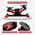 Mini Stair Stepper for Exercise with Resistance Bands | Hydraulic Steppers for Home Workout | Cardio Fitness Equipment for Weight Loss, Legs, Arms & Core Training | with LCD Monitor (Red) - Image 9