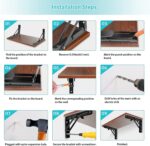 Heavy Duty Folding Shelf Brackets – Metal Collapsible Wall-Mounted Bracket for Bench, Table & Shelf | Space-Saving DIY Hinge Brackets for Home & Workshop | 1 Pair (40 Cm) - Image 7