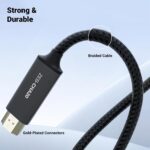 Zebronics Type C to HDMI Cable, 4K @ 60Hz | 1080p @ 240Hz, 18Gbps Data Transfer, 3D Compatible, 1M (3.2ft) Braided Cable, for Laptop, Mobile, iPad Pro, MacBook, Chromebook, TV (CHA20) - Image 5