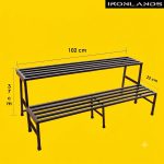 IRON LANDS OAK 2 Step 40 inch Spectacular 3.3 Feet Heavy Duty Metal Rust-Free Perfect Plant Stands Display Rack Indoor & Outdoor for Your Home Balcony Hotel and Garden Decor (Black) - Image 2