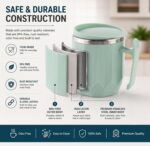 MAGIC SPOON Stainless Steel Travel Coffee Mug with Handle, Insulated Tea Cup, BPA-Free Double Wall Tumbler for Hot-Cold Beverages, Office, Home,Car- Pista-Purple, (Combo Pack (300ml X 2)) - Image 3