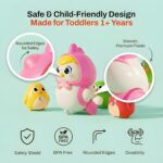 Chicken Wind-Up Toy for Kids, Swinging Magnetic Hen with Chicks, Crawling Clockwork Walking Animal Toy, Educational Interactive Preschool Toddler Toy for Boys & Girls, Multicolor - Image 6
